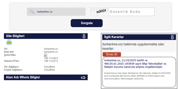 TurkAnime Yasaklandi TürkAnime Yasaklandı